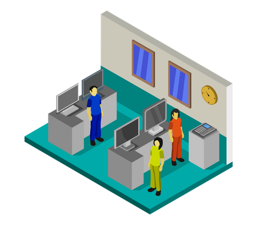 Elektronikgeschäft  Illustration