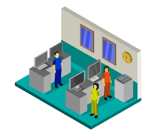 Elektronikgeschäft  Illustration