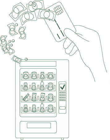 Elektronische Mikrozahlung  Illustration