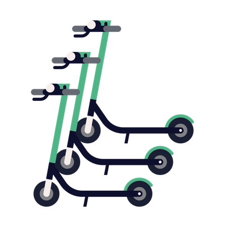 Elektroroller zu vermieten  Illustration