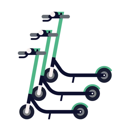 Elektroroller zu vermieten  Illustration