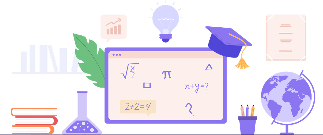 Elementos educacionais  Ilustração