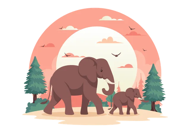 Elephant Day  Illustration