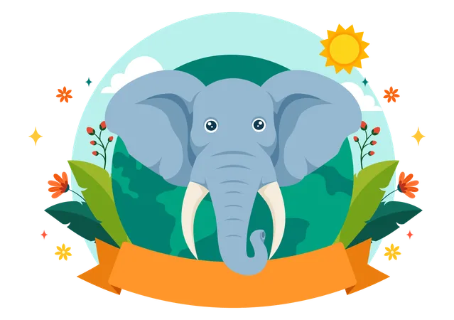 Elephant Day  Illustration