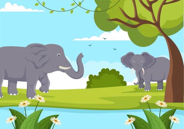 Elephant Day  Illustration