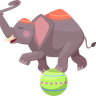 illustration elephant show