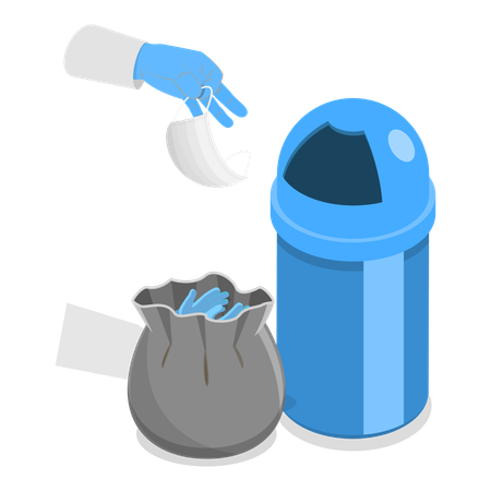 Élimination des déchets ménagers  Illustration