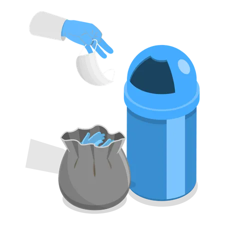 Élimination des déchets ménagers  Illustration