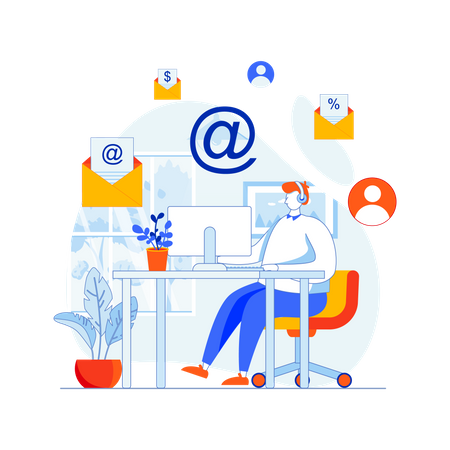 Email Advertising  Illustration