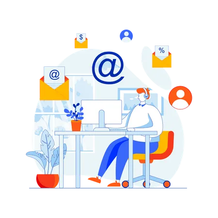 Email Advertising  Illustration