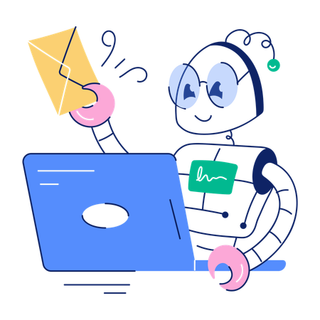 Autômato de e-mail  Ilustração