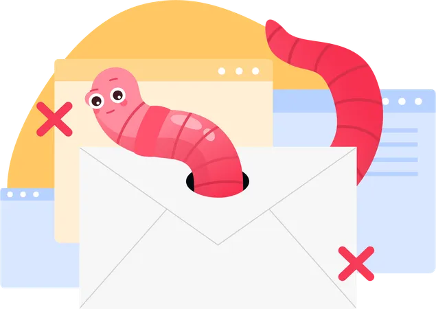 Email Bug  Illustration