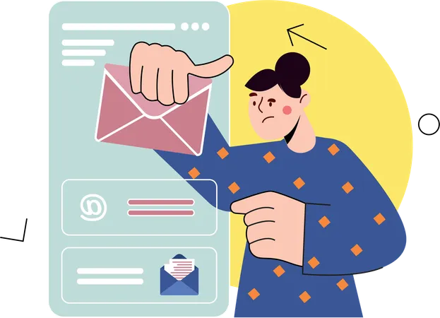 Email Communication  Illustration