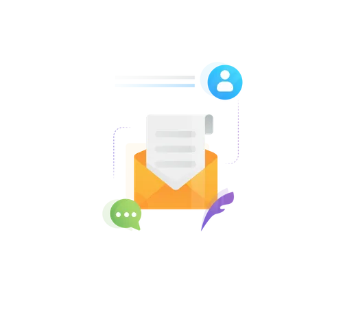 Email communication Illustration