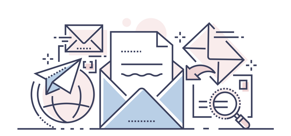 Email communication  Illustration