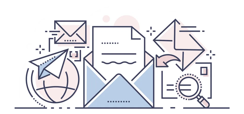 Email communication  Illustration