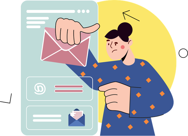 Email Communication  Illustration