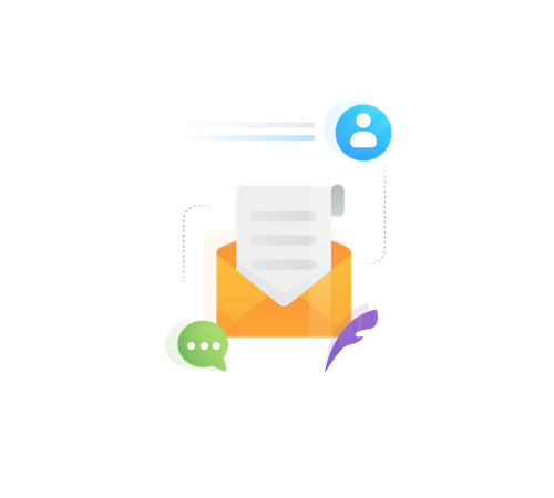 Email communication  Illustration