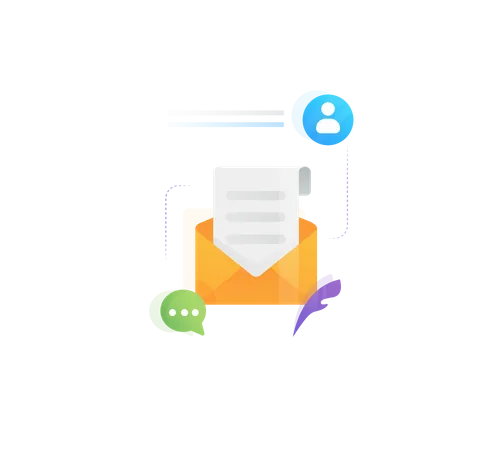 Email communication  Illustration