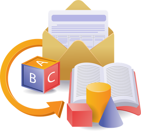 Email creative book education  イラスト