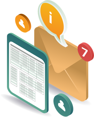 Email data form application information  Illustration