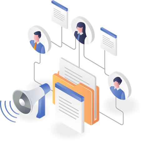 Email data network  Illustration