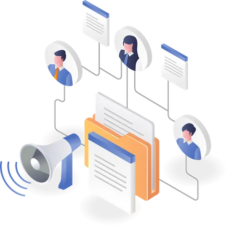 Email data network  Illustration