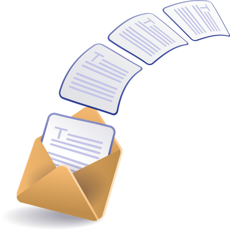 Email data transfer  Illustration