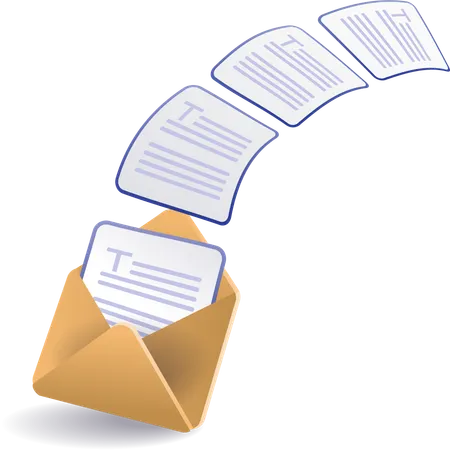 Email data transfer  Illustration