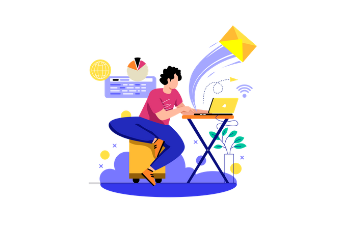 Email Delivery  Illustration