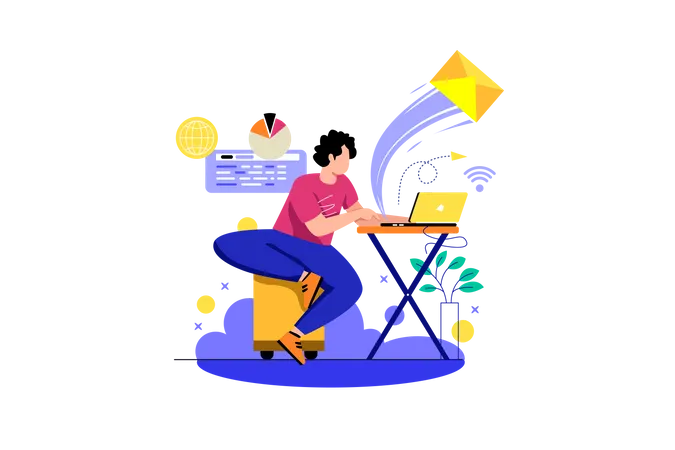 Email Delivery  Illustration