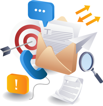 Email digital marketing strategy  Illustration