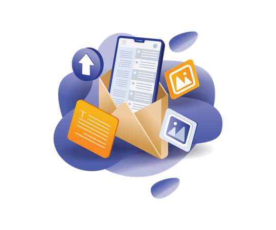 Email digital marketing technology strategy  Illustration