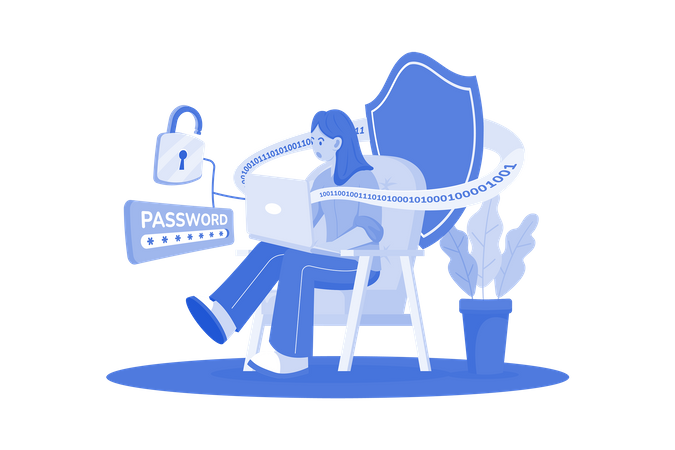 Email ensures privacy and security  Illustration