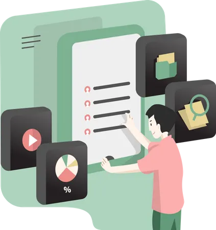 Email Filter  Illustration