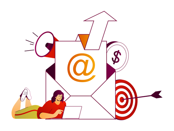 Email marketing Illustration
