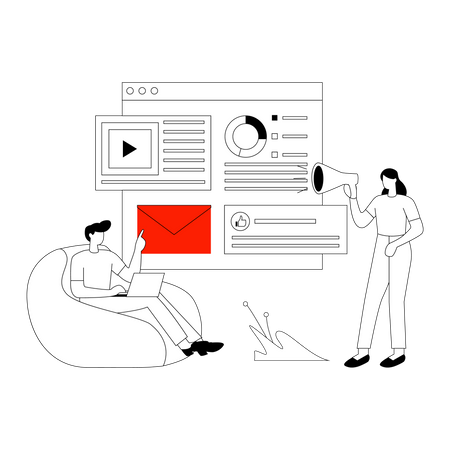Email Marketing Analytics  Illustration