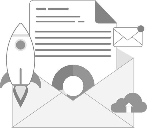 Email Marketing and business startup  Illustration