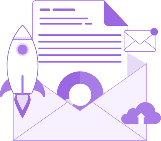 Email Marketing and business startup  Illustration