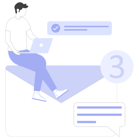 Email Marketing feito por funcionário  Ilustração