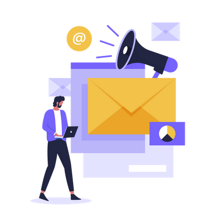 Email marketing  Illustration