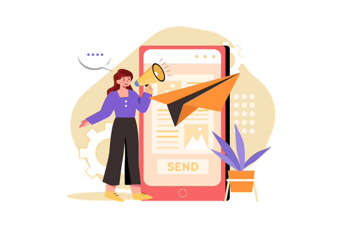 Email Marketing  Illustration