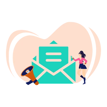 Email Marketing  Illustration