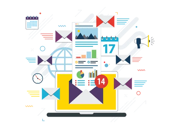 Email marketing  Illustration