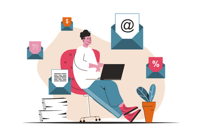 Email marketing  Illustration