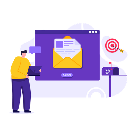 Email Marketing  Illustration