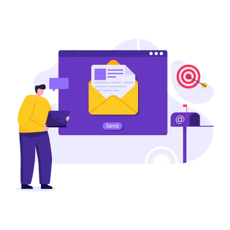 Email Marketing  Illustration