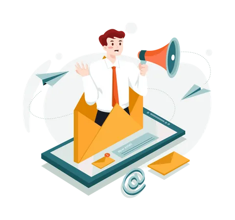 Email Marketing  Illustration