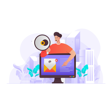 Email Marketing  Illustration