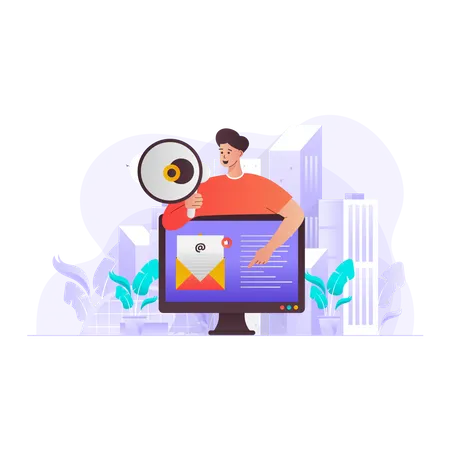 Email Marketing  Illustration